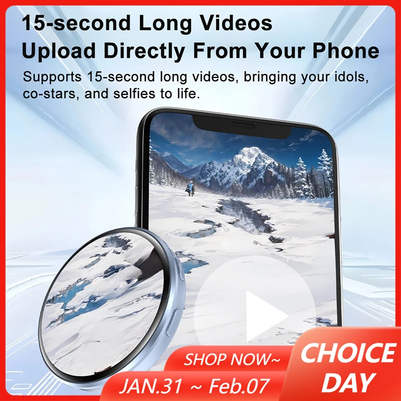 

Умный динамический электронный бейдж с 1,7-дюймовым круговым дисплеем высокой четкости, двойной режим передачи данных BT 6.0, аниме-товары