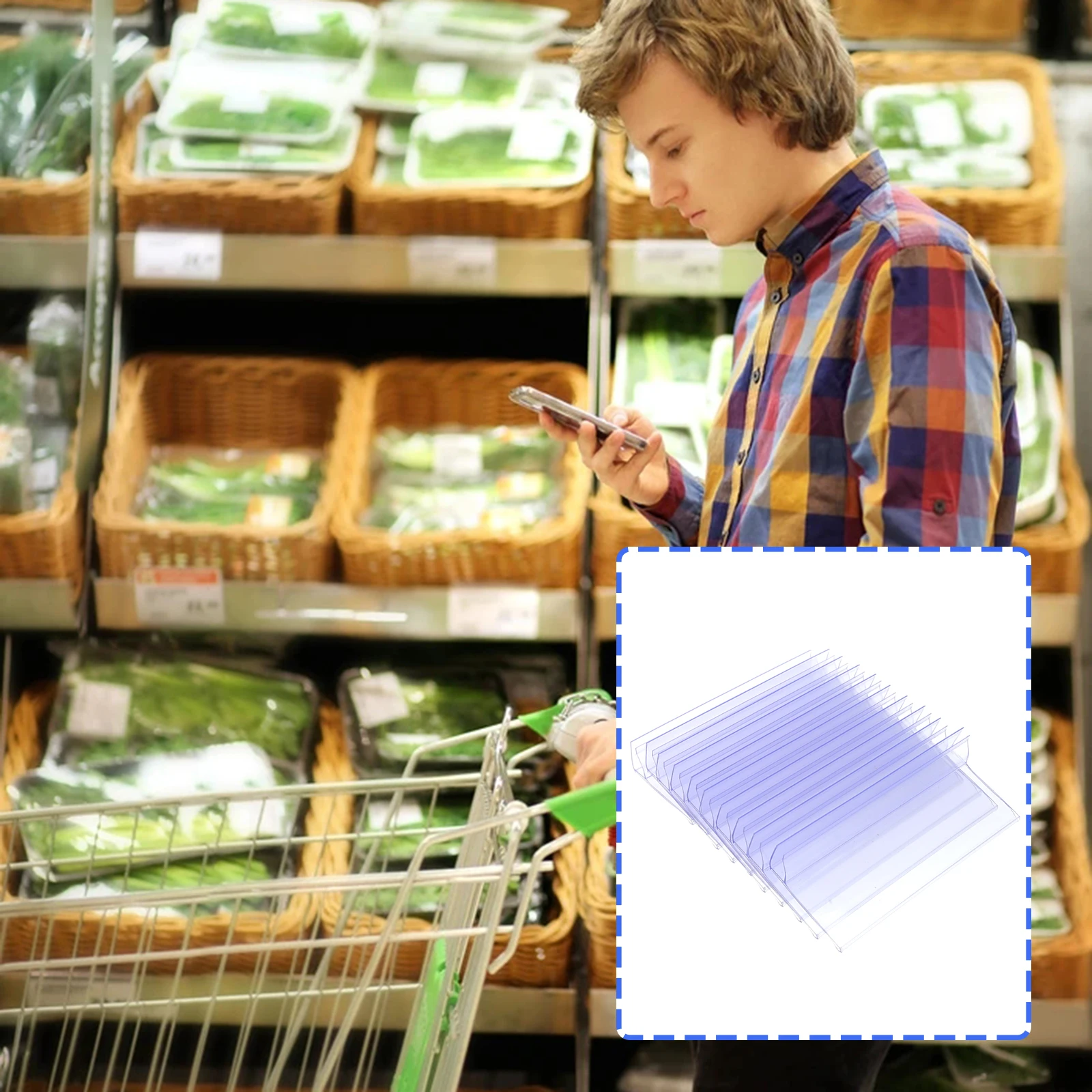 

10 Pcs Transparent Price Tag Holders Clear Plastic Label Displays for Supermarket Shop Storage Shelving Strips Retail Rack