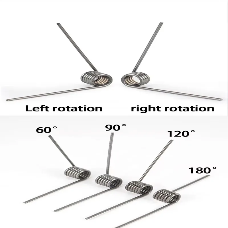 65Mn Steel 0.6mm Torsion Spring, Multi-Angle Rebound Hardware, Replacement Accessory for Hair Claw Clip & Waste Bin Lid