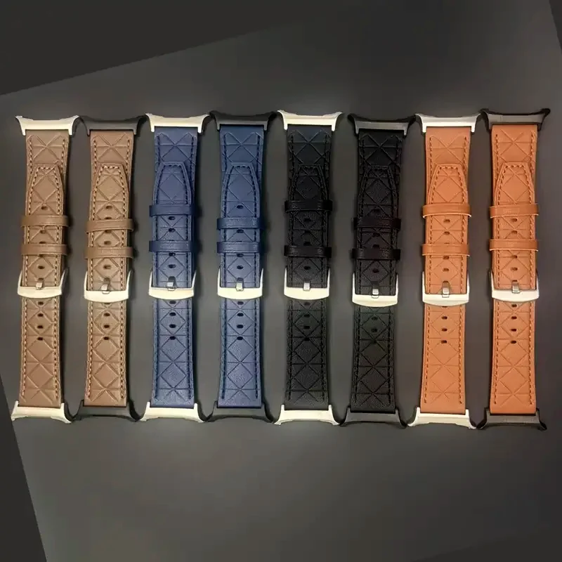 Cinturino in pelle artificiale per Samsung Watch Ultra 47mm Bracciale senza spazi vuoti Cinturino sportivo per Galaxy Watch Ultra Cinturino morbido di ricambio