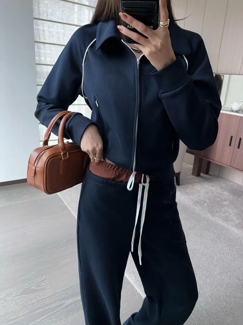 2024 Autumn New Women's Jacket Fashionable and Exquisite Campus Sports Girl Style Long Sleeve Baseball Jacket Straight Pants