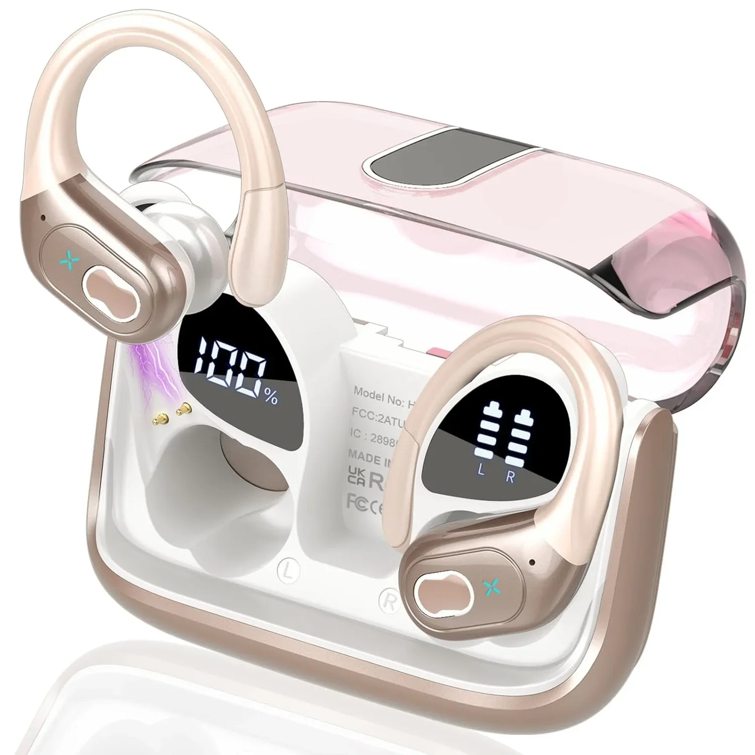 TWS Bluetooth 5.4 Earphones,Wireless Sports Headphones with Dual Mics/LED Display,HiFi Stereo,IP7 Waterproof,AliExpress Hot Sale