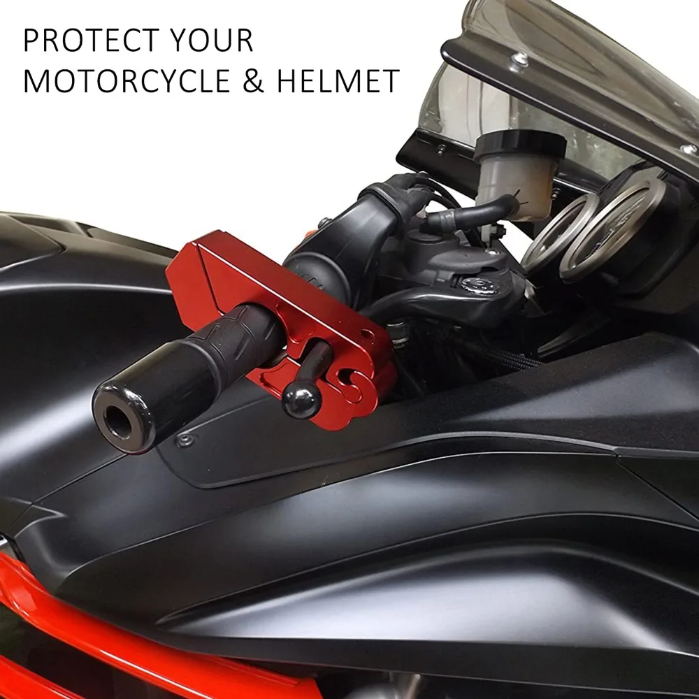 Aluminum Alloy Motorcycle Handlebar Lock Red Color Anti-Theft Design Anti-Theft Grip Lock Universal Handlebar Lock For Scooter