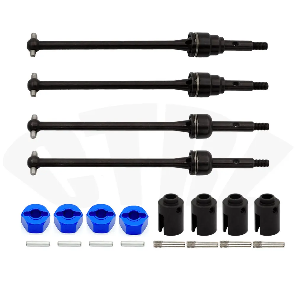 Front/Rear CVD Driveshaft Upgraded Steel DIY Accessories for Traxxas 1/10 Slash 2DW Rustler 4x4 RC Car Replacement Parts