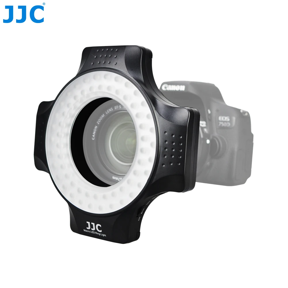 JJC-Macro LED Ring Flash Set, variável, 60 LEDs, 6 adaptador, anel de luz para Canon, Nikon, Sony, Olympus, Pentax, DSLR Camera