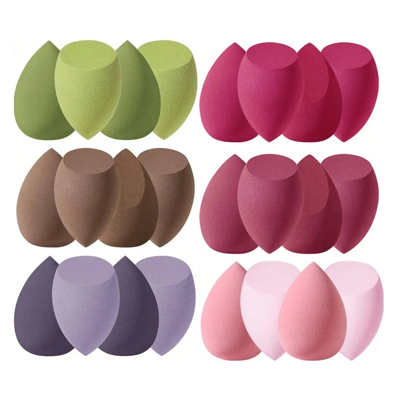 Nat en droog gebruik Bulk Waterdruppel Zacht Schoonheidshulpmiddelen Spons Bladerdeeg Cosmetica Gezichtslatexvrije make-up Blender Spons