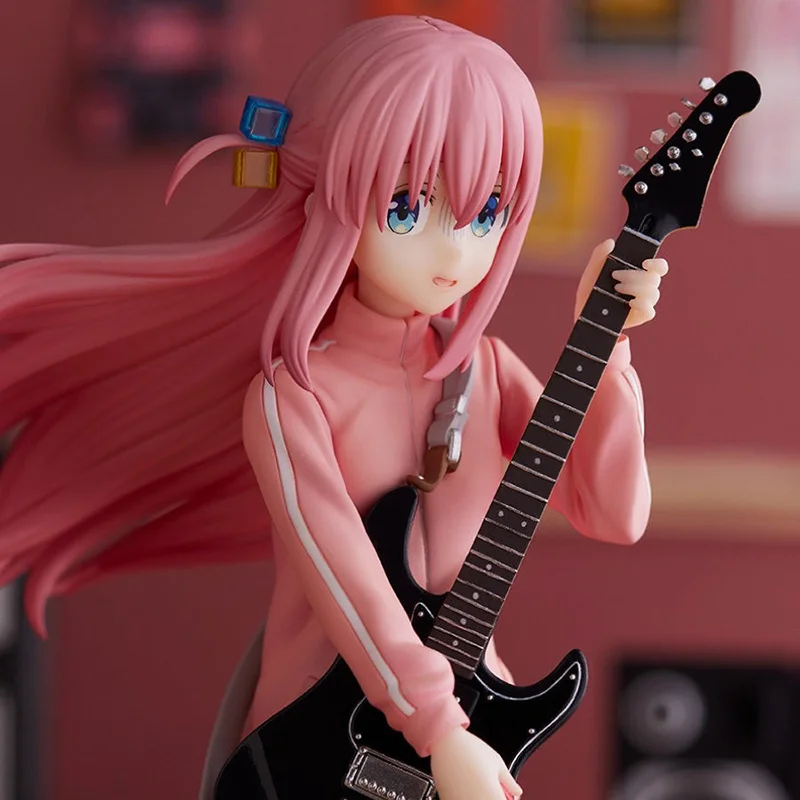 Anime Bocchi the Rock!, 15cm Gotou Hitori PVC Action Figure, Guitarra Performance Scene Model, Toy Gift Collection, Presente Ornamento