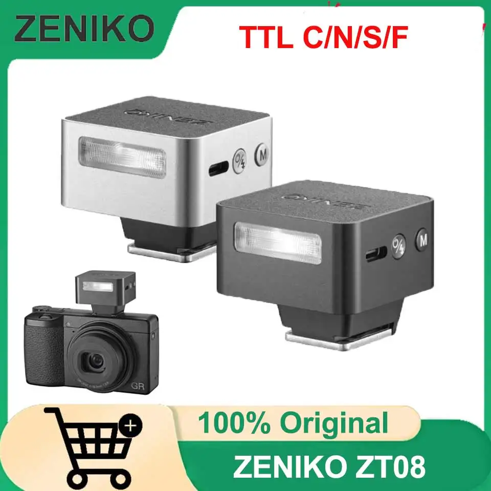 ZENIKO ZT08 TTL Mini Camera Flash 6500K Pocket Speedlite Light Hot Shoe for Choice For Sony Canon Nikon Fuji DSLR Camera
