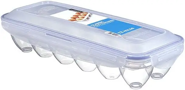 

12-Egg Storage Container for Refrigerator, Microwave & Dishwasher Safe, Space-Saving Organizer