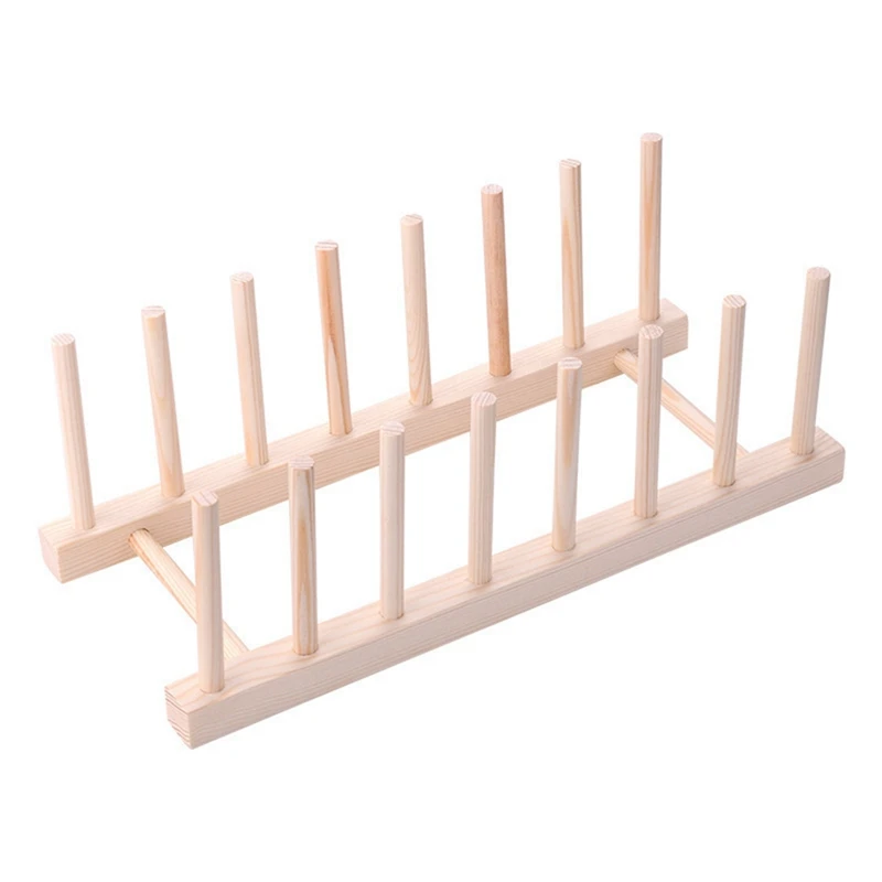 

AS60-Tableware Drain Rack, Plate Rack, Cutting Board Wooden Drying Rack, Plate Lid Wooden Display Rack