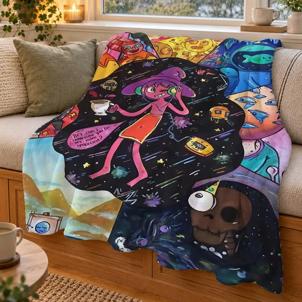The M-Midnight Gosple Throw Double Sided Flannel Throw Blanket Soft Warm Washable Home Decor