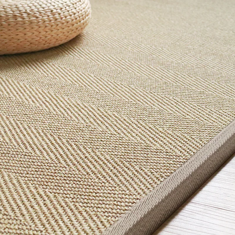 Handmade natural sisal carpet, tea room living room coffee table sofa , household tatami study full of carpets