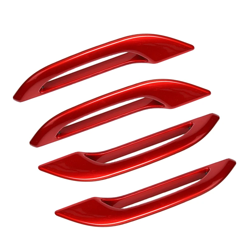 

4Pcs Car Door Handle Cover Anti-Scratch Protector Fit for Tesla Model 3 Y 2021-2022 Red ABS