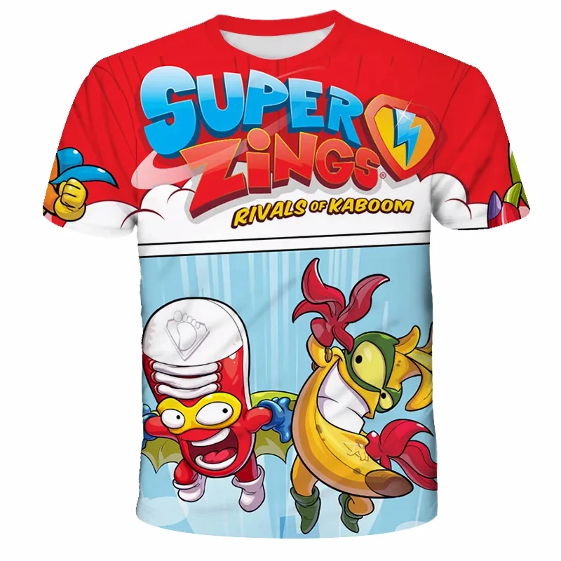 2024 New Summer Baby Boy Los Super Zings Series Pattern Printing Dibujos De SuperZings Children\'s T-Shirt Children Girls Clothes