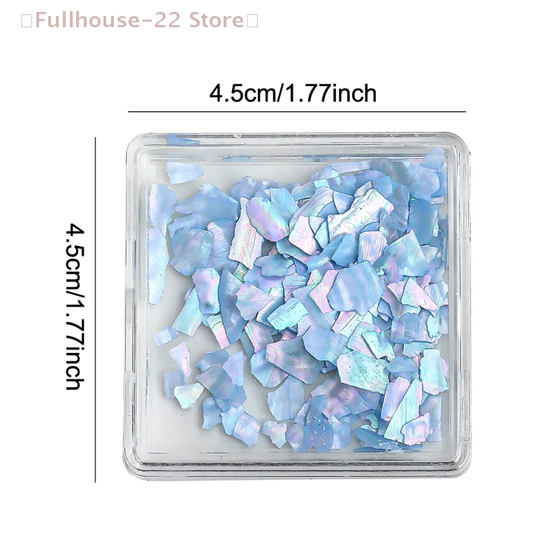 【MAX-22】1Box Aurora Shell Flakes Abalone Nails Charms Thin Natural Irregular Slice Shell Stone Sequins Manicure Art Decoration