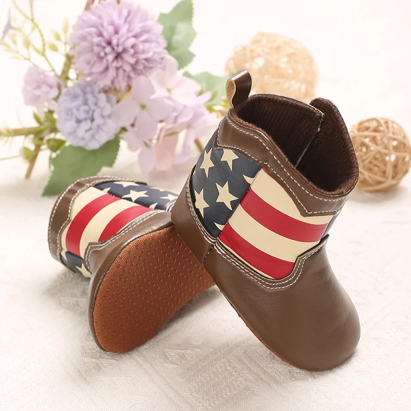 Baby-Cowboystiefel - Western-Stil | Erste Laufschuhe mit weicher Sohle für Neugeborene und Kleinkinder – Detail 2