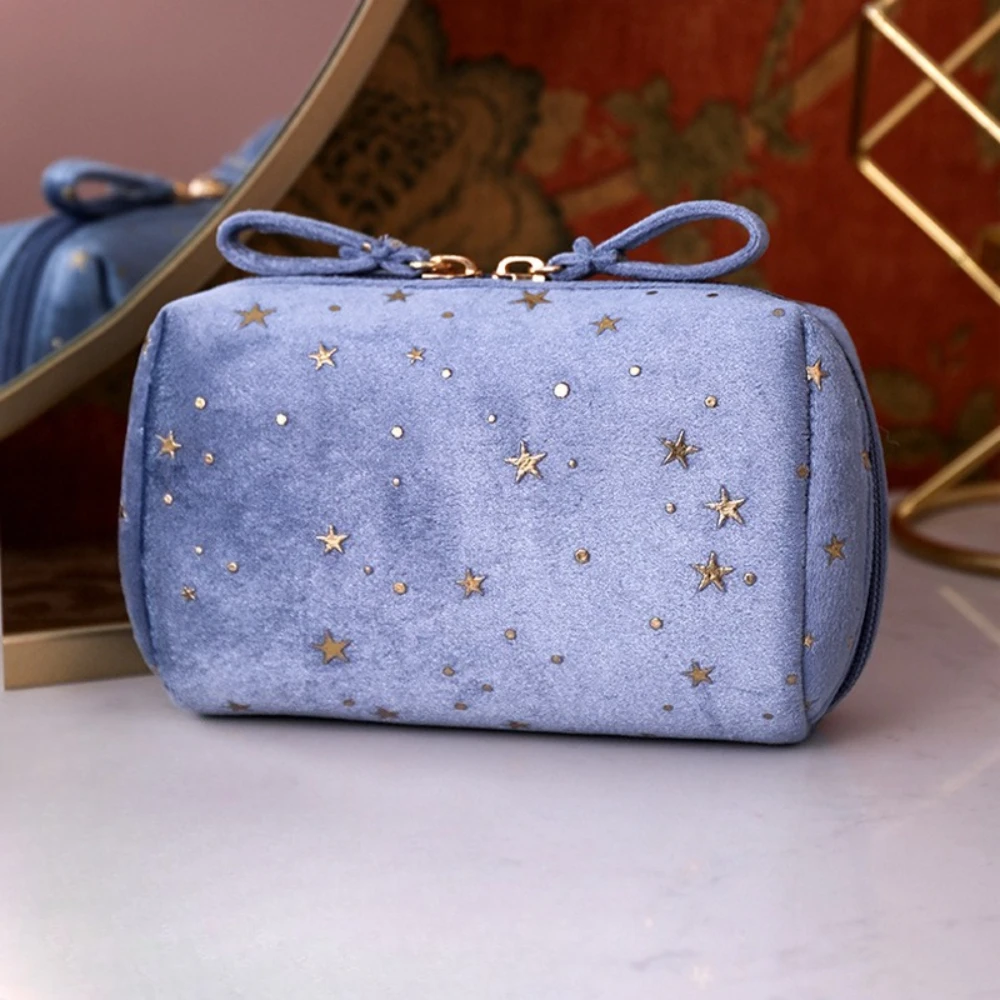Girl Velvet Makeup Bag Organizer Soft Girl Lipstick Storage Bag Women Toiletry Beauty Make Up Case Pouch Portable Cosmetic Bag