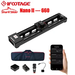 IFOOTAGE Shark Slider Nano II â 660 Mini Motorized Camera Long Version,Aluminum Alloy Dolly Track,Video Stabilizer Rail Panorama