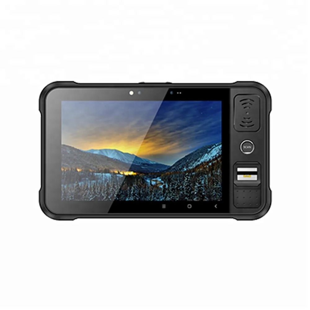 8'' Android 9.0 Rugged Tablet Barcode  Fingerprint NFC UHF Reader Industrial Tablet PC