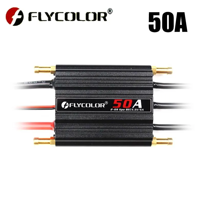 Flycolor Brushless ESC 50A 70A 90A 120A 150A Electronic Speed Controller 2-6S Lipo BEC 5.5V/5A Programming card for RC Boat