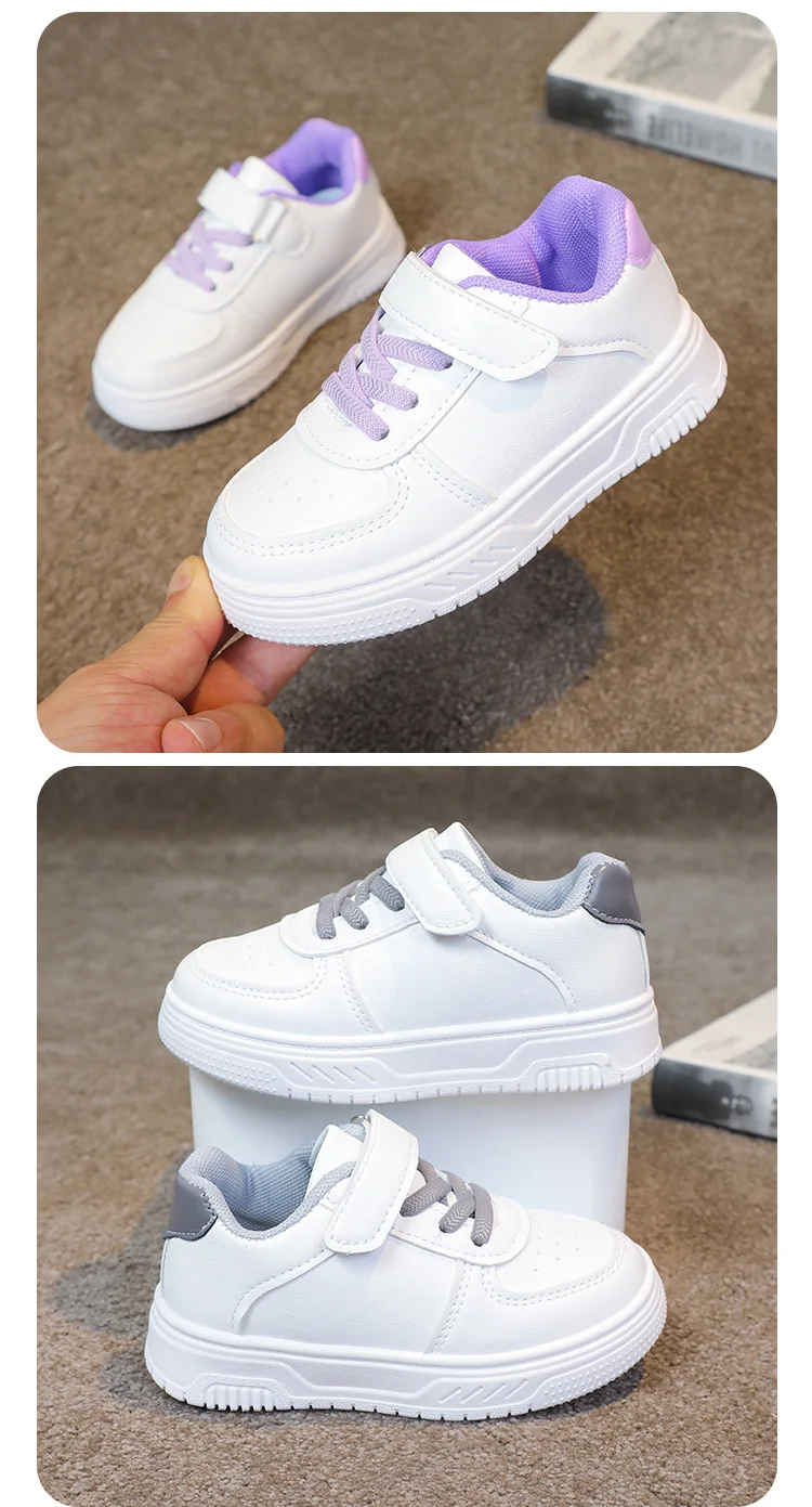 2026 Herbst Kinder Barfußschuhe mit breiter Zehenbox für Jungen und Mädchen – Minimalistische Sneaker aus leichtem Kunstleder mit Klettverschluss – Detail 25