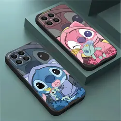 Cute Disney Stitch Phone Case for Honor 8X 70 Lite 90 Pro 20 X6 X6a 4G X7 X8 X8a X9a 5G Black Soft Luxury Cover