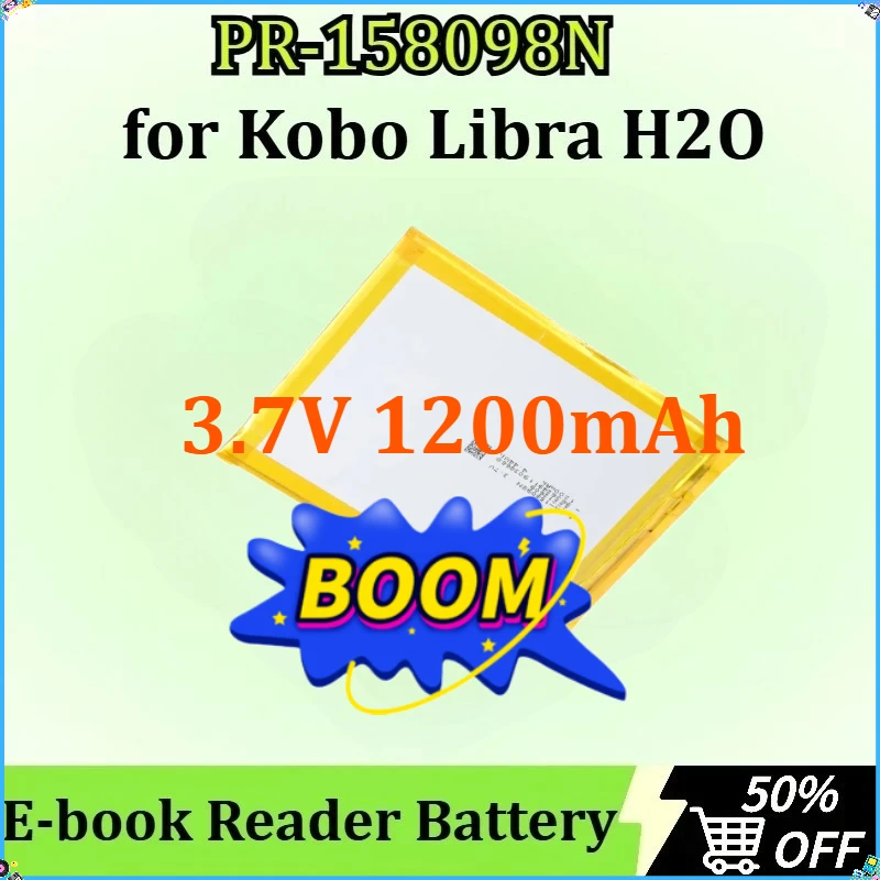 

PR-158098N Newly Upgraded E-book Reader Battery for Kobo Libra H2O Rechargeable High-Capacity Replacement 3.7V 1200mAh