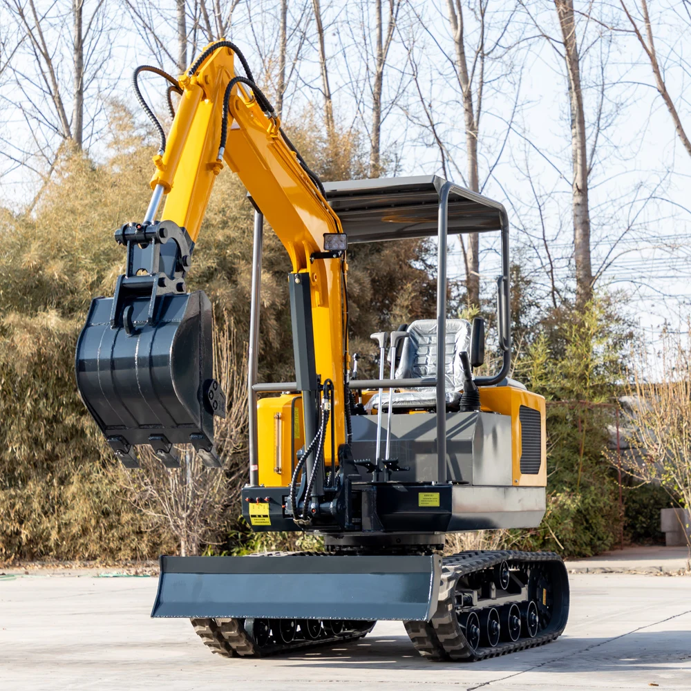 Excavator Mini Diesel HW-18S, Crawler Hidrolik, Penggali Kecil 2 Ton, Traktor Pertanian, Bersertifikat CE EPA, Pabrik Cina, Penjualan Kustom