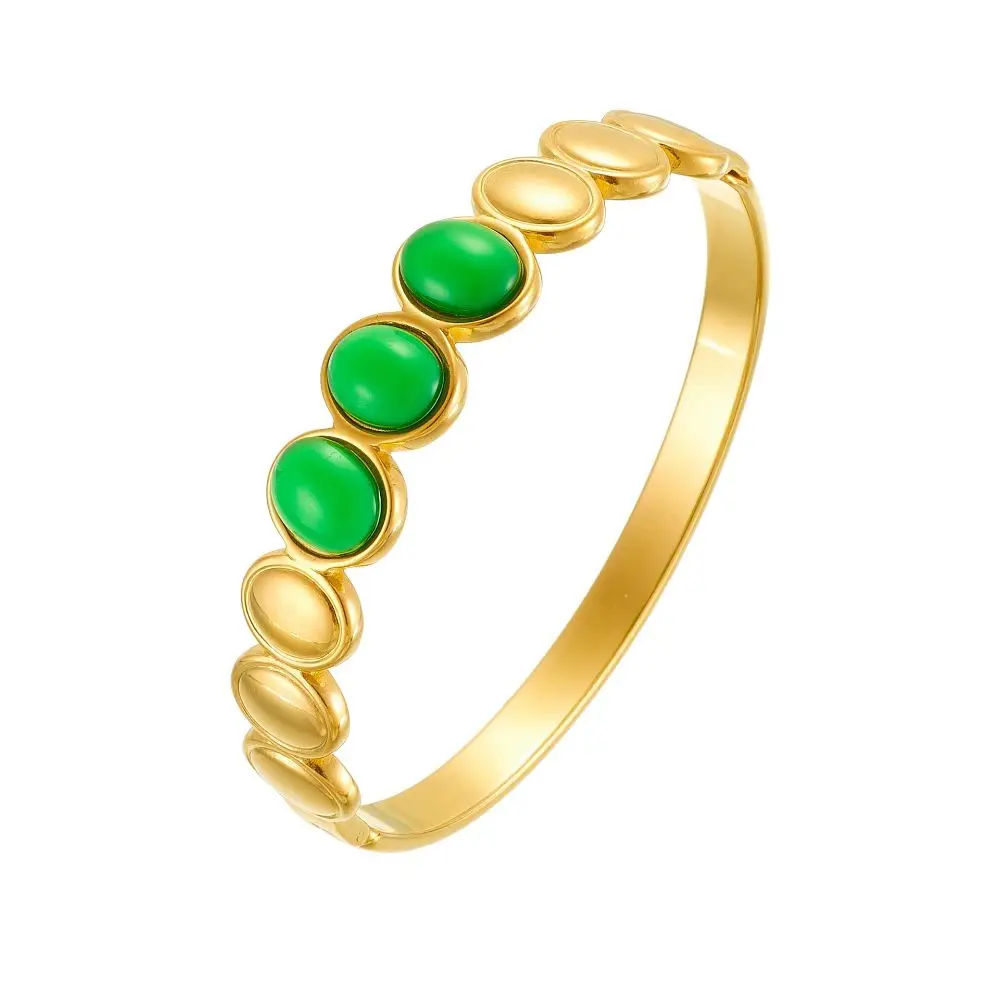 Alloy Cat's Eye Stone Bracelet Colored Dropper Oil Stackable Colored Dropper Oil Bangle Vintage Retro Women's Hand Bracelet