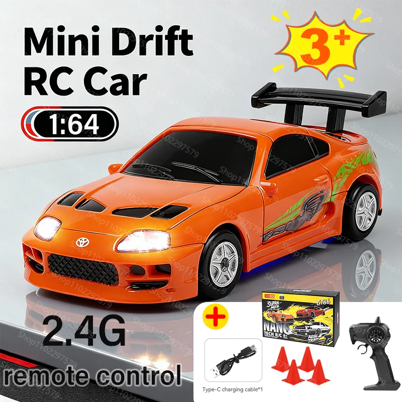 

New 1/64 2.4G High speed Mini Drift RC Car 4WD Remote Control Car Four Wheel Drive Radio Controlled Mini RCingModel Boy Toy Gift