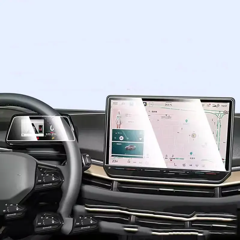 واقي شاشة من الزجاج المقسى لسيارة VW ID3 ID4/ID.3 ID.4 2025 12.9 بوصة نظام ملاحة GPS للسيارة وفيلم واقي لوحة القيادة 5.3 بوصة #3