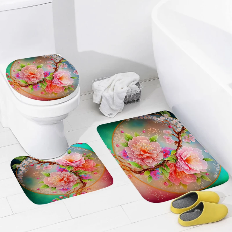 home bathroom floor mats Modern Nordic style Bath Foot mat modern bathroom accessories rug Toilet mat Bathtub anti-slip carpet