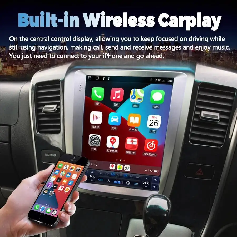 9.7 بوصة راديو BT شاشة عمودية مشغل فيديو الوسائط المتعددة رئيس وحدة لتويوتا ألارد A10 سلسلة Vellfire أندرويد 15 نظام تحديد المواقع ستيريو #3