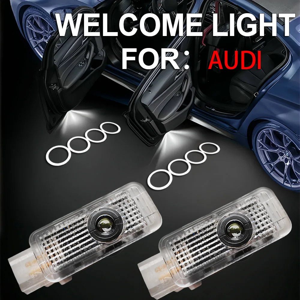 

Светодиодный автомобильный HD приветственный свет для Audi A5 A6 C5 C6 C7 A4 B5 B6 B7 B8 B9 A8Q7Q5 RS TT sline quattro логотип, проекционный дверной приветственный свет