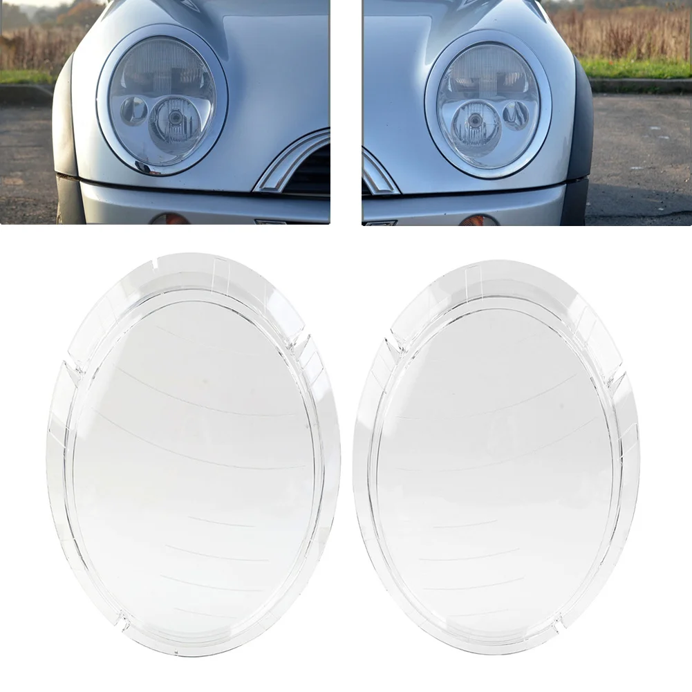 1Pair Car Headlight Lens Cover Clear Lens Lampshade Headlamp Shell For BMW Mini Cooper R50 R52 R53 2001 2002 2003 2004 2005 2006