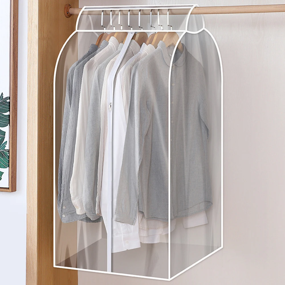 Clothes Hanging Dust Cover Transparent Dress Suit Coat Storage Bag Large Capacity Wardrobe Protector Garment Organizer