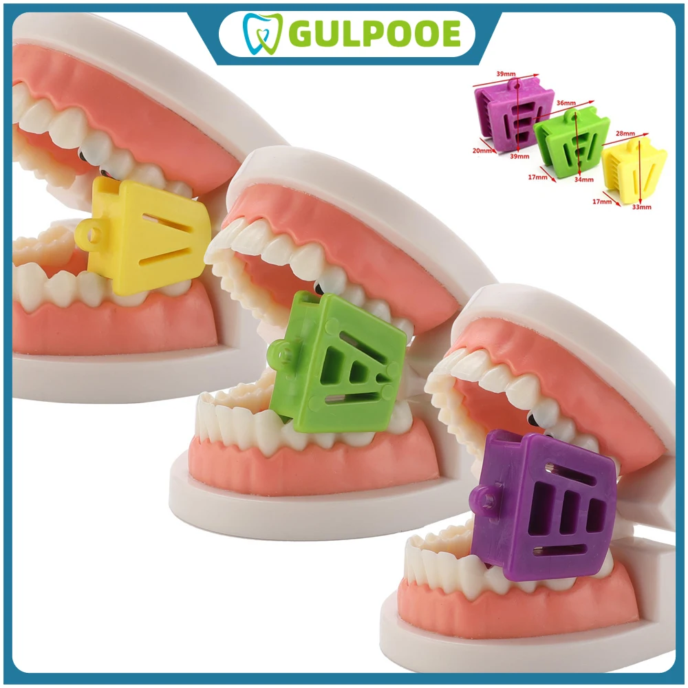 

GULPOOE 3Pcs Dental Dental Silicone Occlusal Pad Teeth Prop Bite Rubber Opener Retractor Child Adults Orthodontic Supplies
