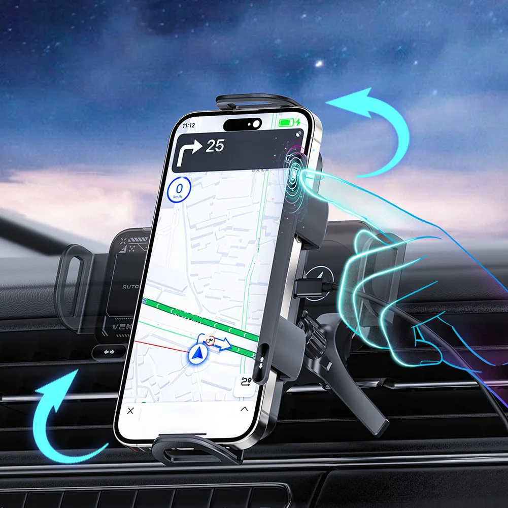 

15W Car Wireless Charger Mount Multi-Purpose Electric Phone Charger Bracket 2 In 1 Rotatable Mobile Phone Holder Car Accessories