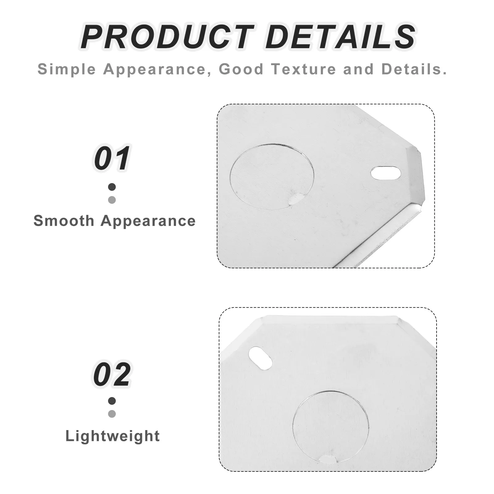 Metal Octagon Junction Box Cover Plates 10 Pack Flat Blank Electrical Panels for Home Commercial Wiring