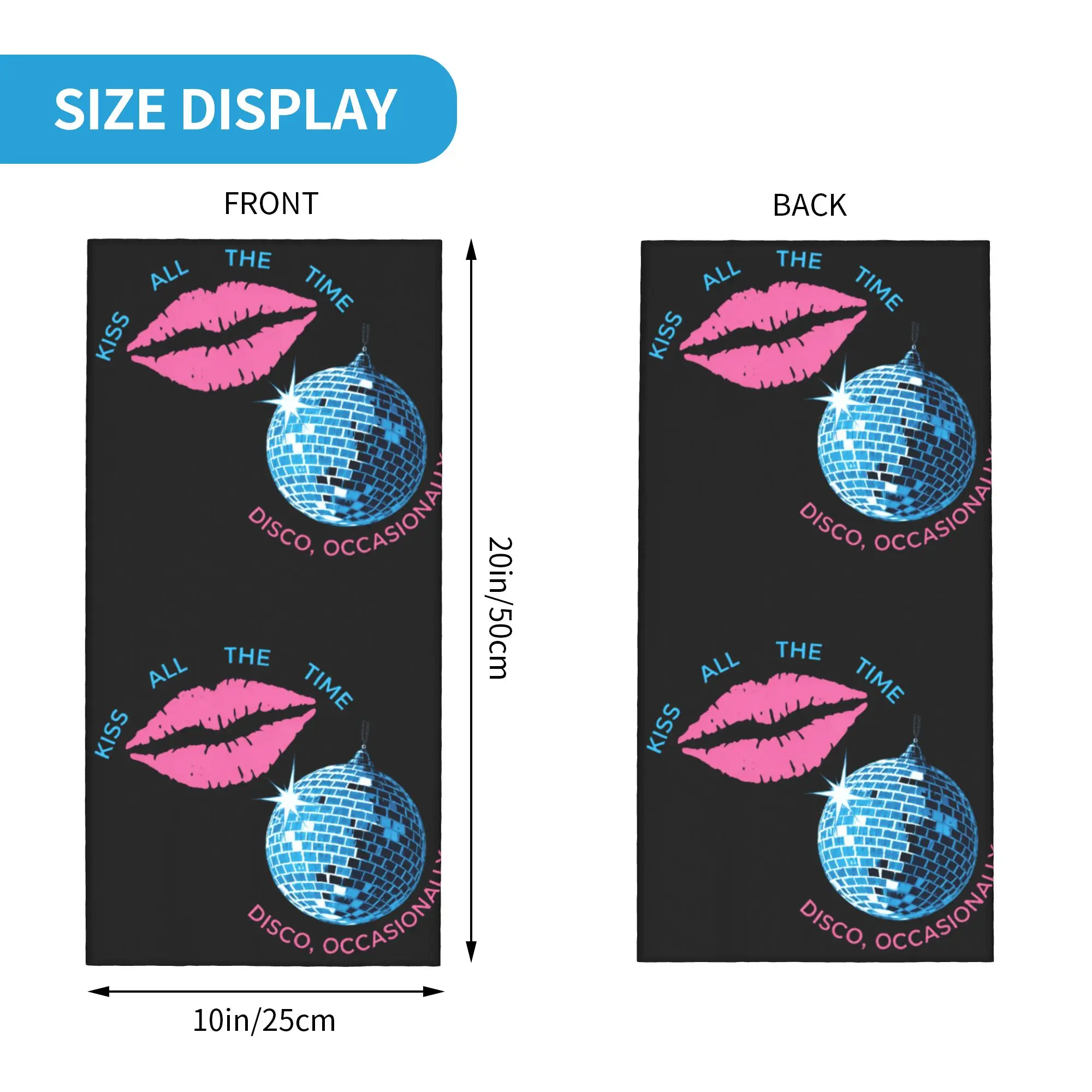 Kiss All The Time Disco Occasionall Harrys Music Styles Bandana Neck Warmer Men Women Winter Ski Tube Scarf Gaiter  Face Cover