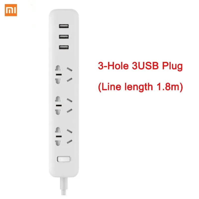 Xiaomi Mijia ciabatta 2A ricarica rapida 3 estensione USB presa mi spina 6 prese adattatore presa US EU AU MI ciabatta