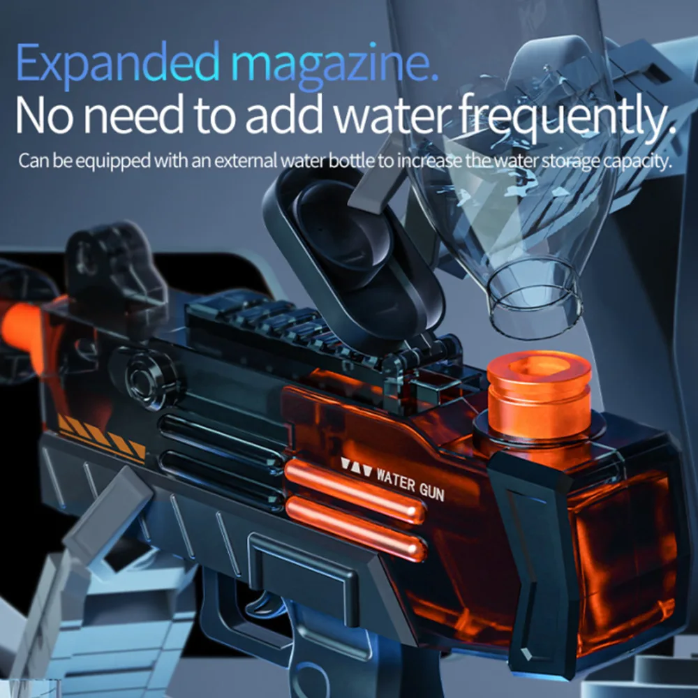 Novedad de verano, pistola de agua eléctrica, juguete de tiro, juguete completamente automático para playa, diversión al aire libre, juguete para niños, niñas y adultos, regalo