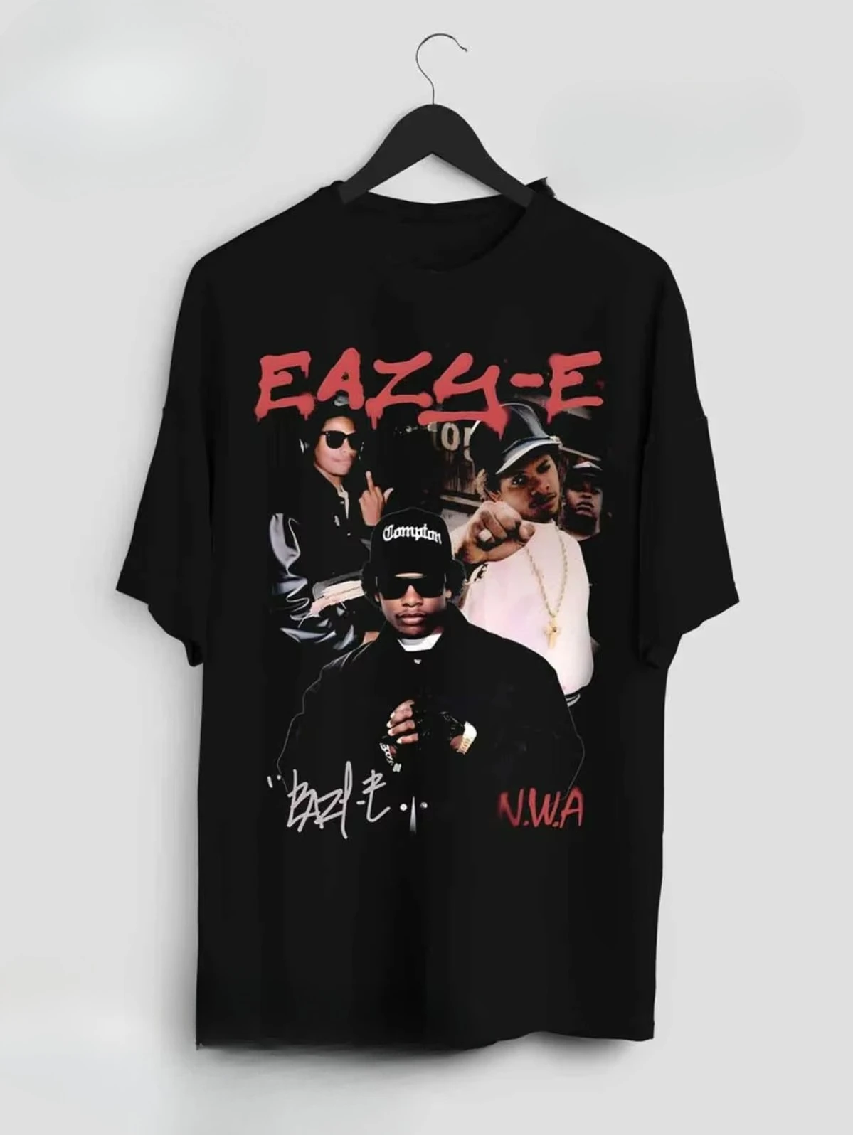 Camiseta Eazy E Verão 2026 Retrô Anos 90 com Estampa Musical de Rap Hip Hop, Merchandise para Fãs, Streetwear Casual, Roupa Feminina e Masculina, Top