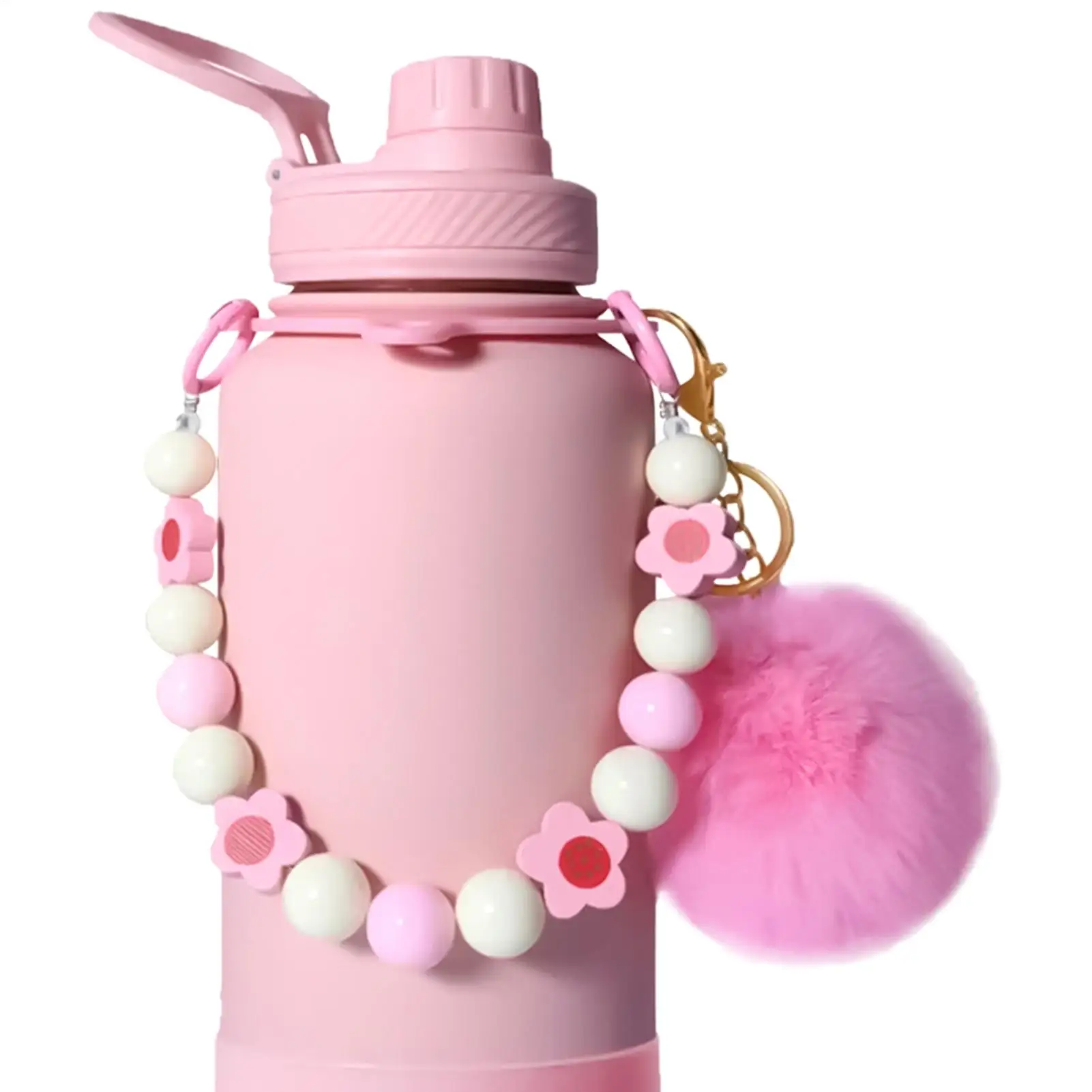 

Water Bottle Straps For Carrying Handle For Tumbler With Keychain Cup Accessories Portable Beaded Sling For Sports Travel Beach