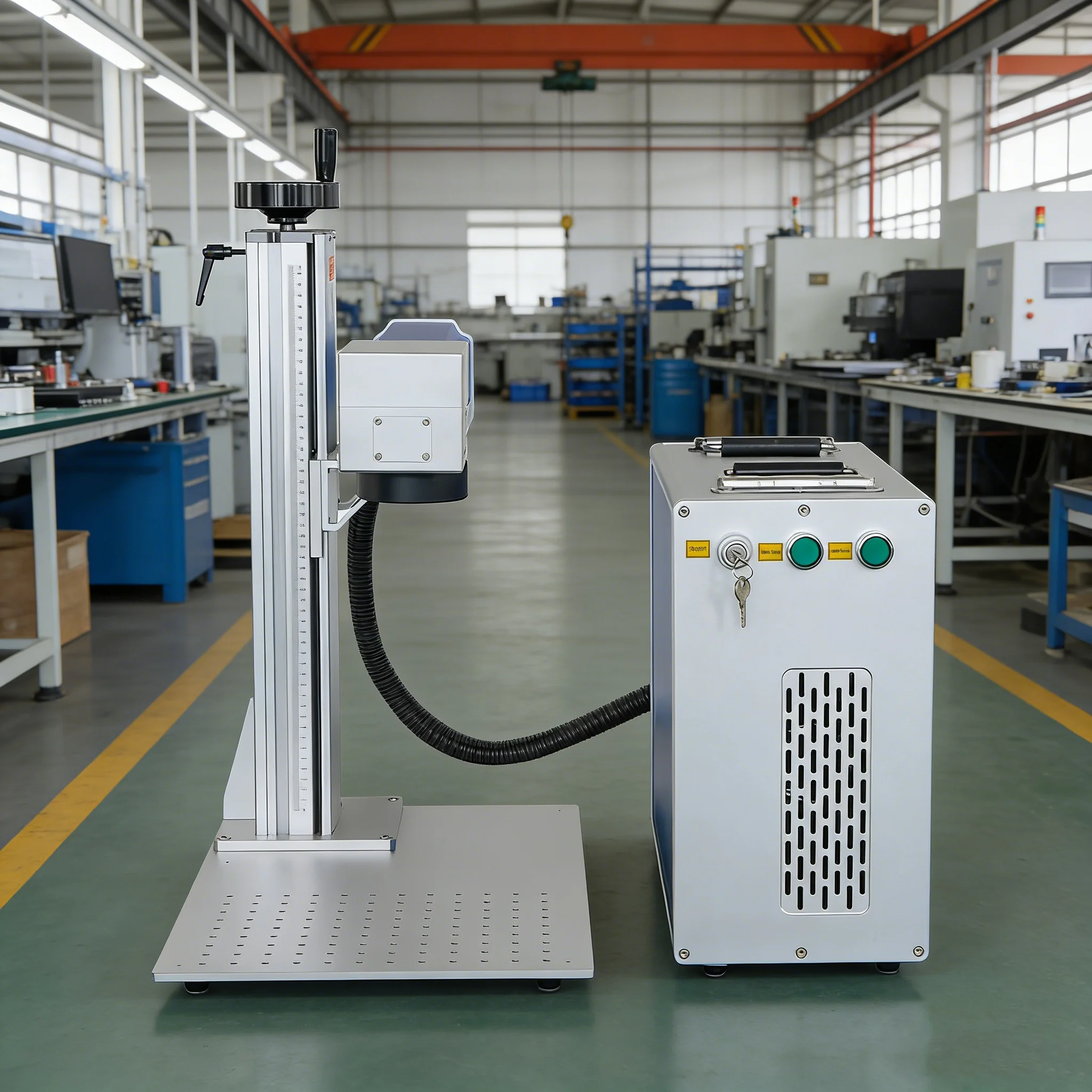 Fiber Engraving Machine for Metal Brass Copper Aluminum Stainless Steel Industrial Marking