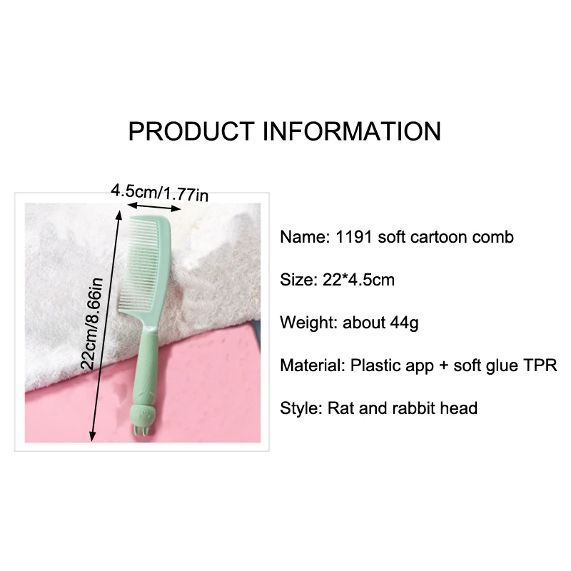 Styling Tool Comb Unique Design Creative Cute Massage Comb Silicone Home Plastic Curling Comb