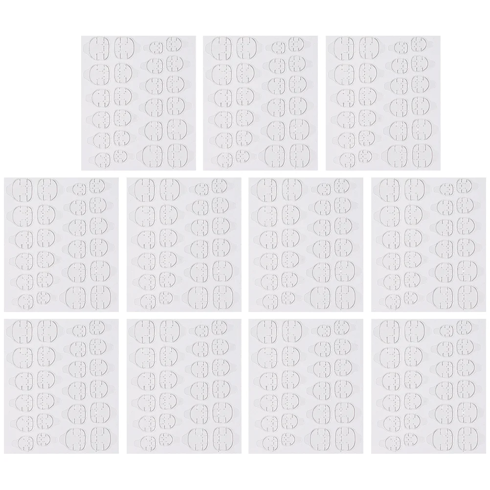 20 Sheets Double Sided Adhesive Nail Stickers Tabs Glue Gel Detachable for Press on Nails Plastic Sticky