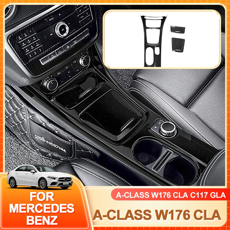 

Внутренние наклейки с правым приводом, центральная консоль, держатель для чашки, декоративная крышка, украшение для Mercedes-Benz A-Class W176 CL