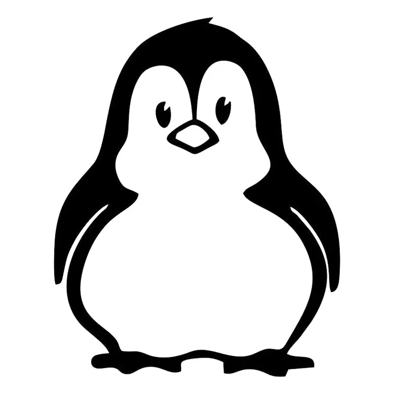 Car Stickers Cute Penguin Vinyl Decals Car Motorcycle Bumper Body Rear Window Decorative Decals,15CM*12CM