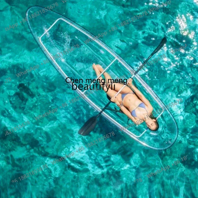 cc182R yj Frameless Transparent Boat Glass Boat Wedding Photography Special Hand Boating Transparent Crystal Ship
